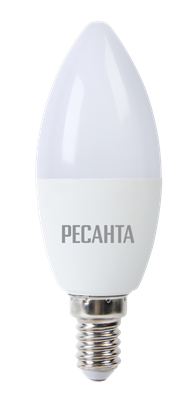 Лампа светодиодная РЕСАНТА LL-R-C37-7W-230-4K-E14 76/1/7