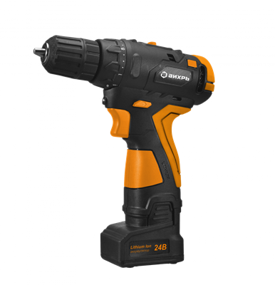 Дрель-шуруповерт аккумуляторная Вихрь ДА-24Л-2К/Б (бесщеточный двигатель) 72/14/24