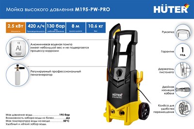 Мойка HUTER M195-PW-PRO 70/8/17