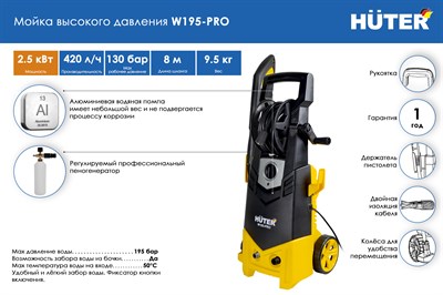 Мойка HUTER W195-PRO 70/8/15