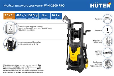 Мойка Huter W-4-2500 PRO 70/8/31