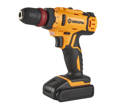 Дрель-шуруповерт аккумуляторная ДА-18Л-2КC (2,0 А/ч) Вихрь 72/14/34