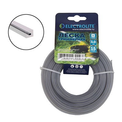 Леска для триммера Electrolite 3.0 мм*15 м круглая с сердечником 2922