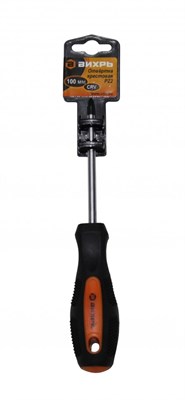 Отвёртка крестовая ВИХРЬ PZ2 100мм 73/6/2/5