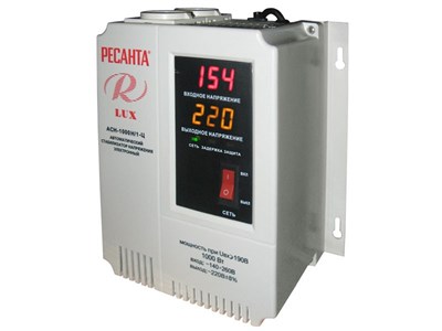 Стабилизатор напряжения серии LUX РЕСАНТА АСН-1000Н/1-Ц 63/6/14